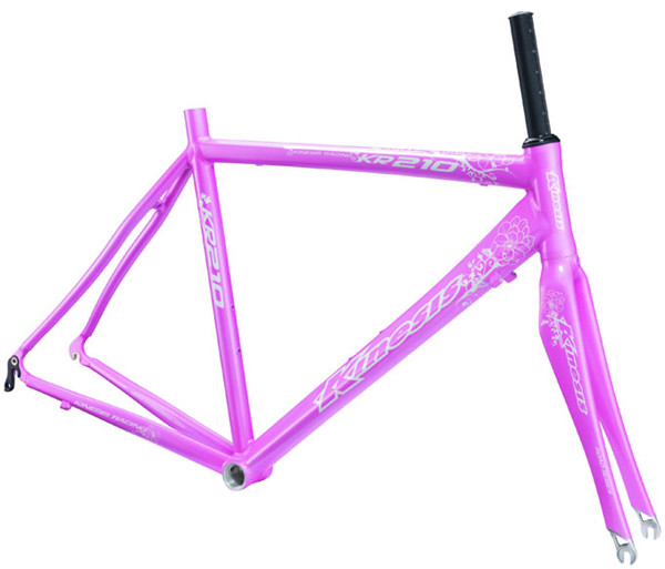 슈퍼라이트 알루미늄 자전거 프레임 레이디 에어로 로드 자전거 프레임 + 포크 세트 KR210L 여성 1.4kg 1