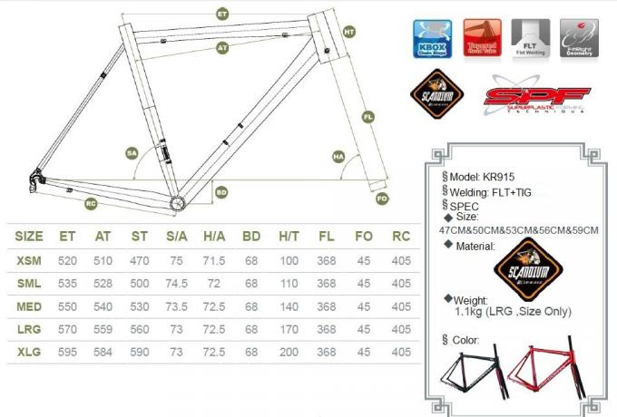 스칸디움 알루미늄 자전거 프레임 에어로 도로 레이싱 프레임 가벼운 모든 크기 OEM 11