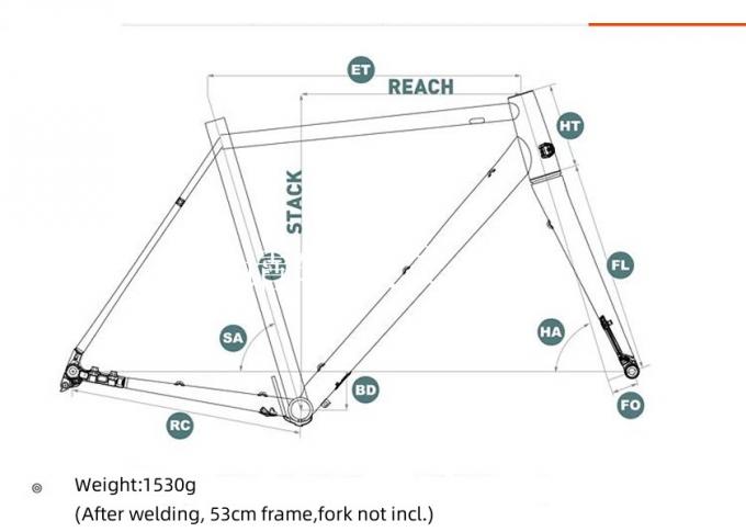 키네시스 700c 알루미늄 6061 도로 자전거 프레임 디스크 브레이크 프레임 세트 + 포크 7