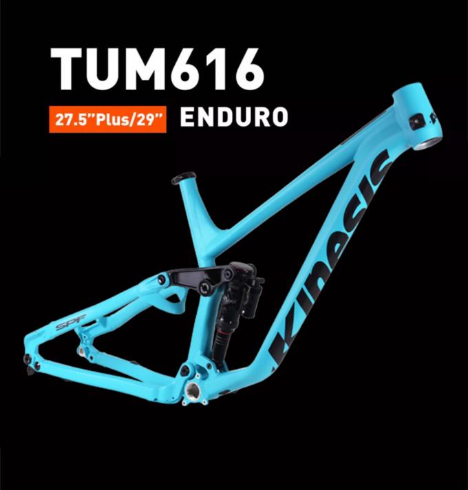 키네시스 TUM616 27.5+ 29er 알루미늄 풀 서스펜션 엔두로 오프로드 소프트 꼬리 산악 자전거 프레임 0